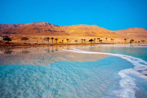 500 x 333 Salt Pools at the Dead Sea