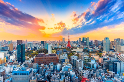 500 x 333 Skyline of Tokyo