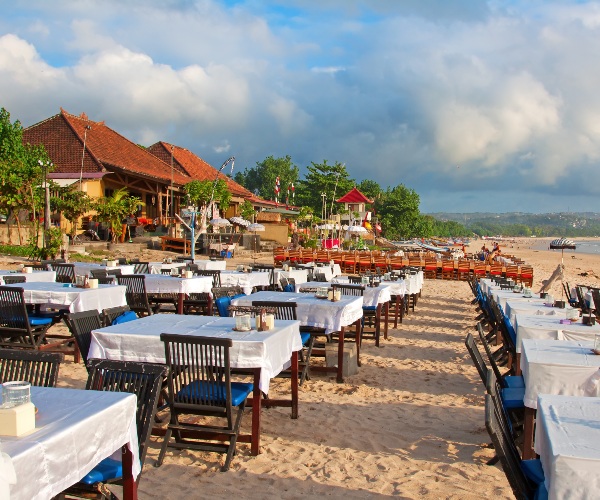 Seafood warungs, Jimbaran Bay, Bali