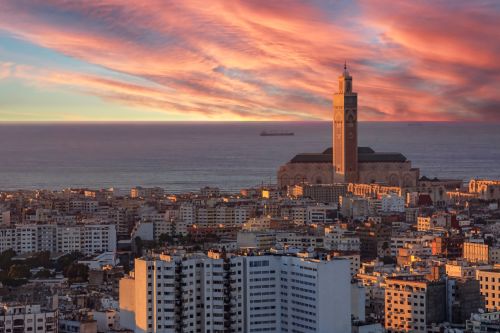 500 x 333 Sunset Over Casablanca