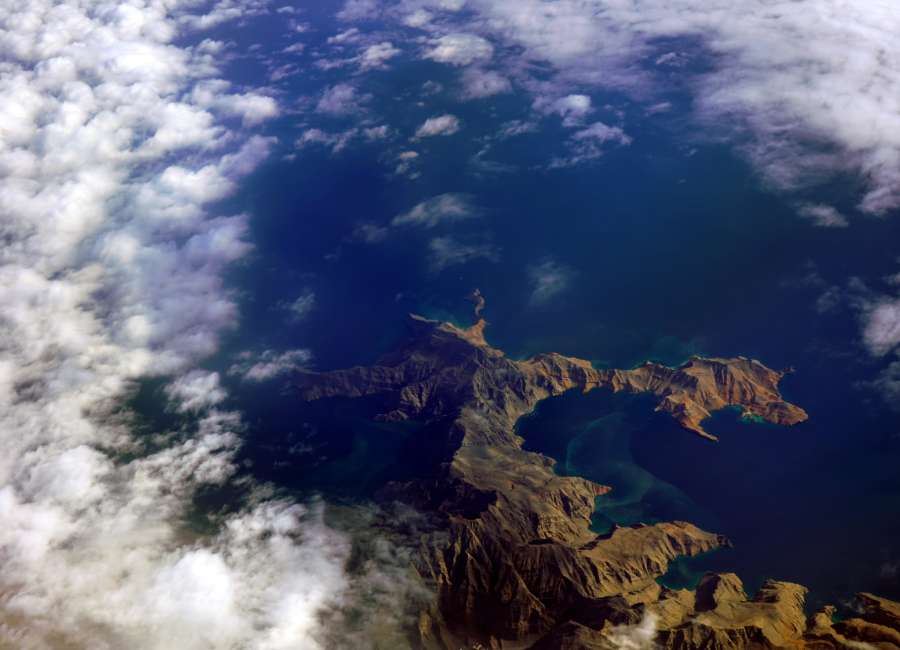 900 x 650 Aerial view of the coast of Musandam Peninsula