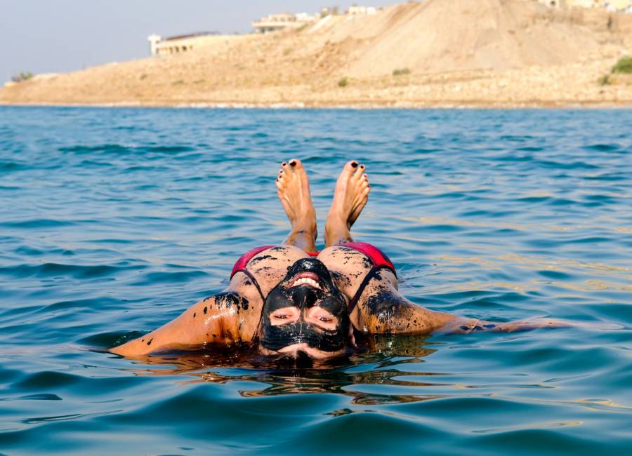 Floating at the Dead Sea