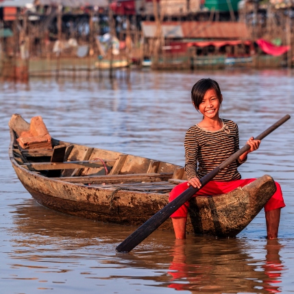 Friendly locals smiles Tonle Sap Siem Reap