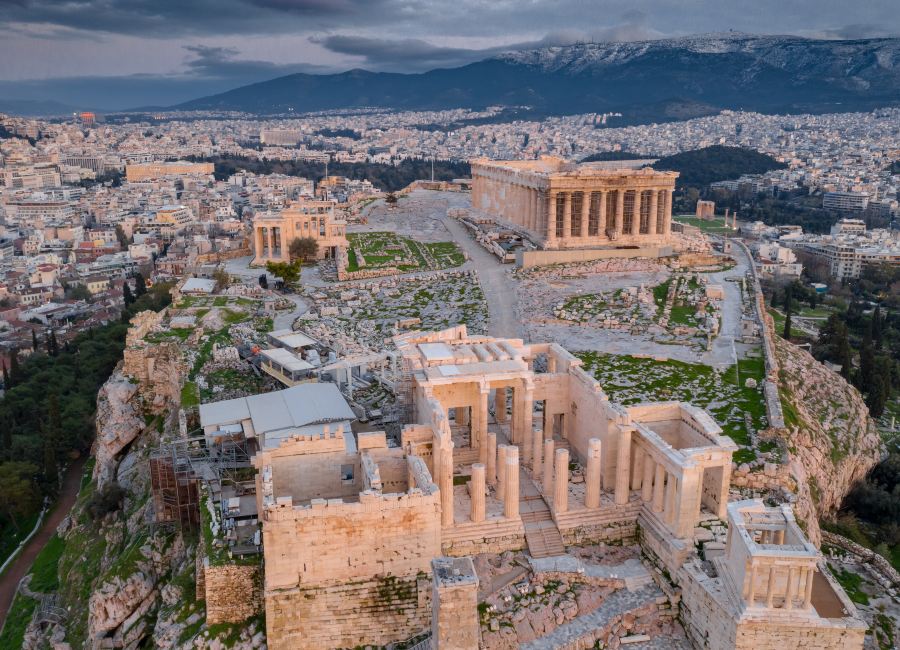 Overview of the Acropolis in Athens Greece 1