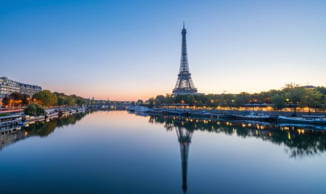 Paris skyline with Eiffel Tower View