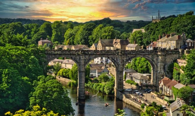 view from Knaresborough Castle