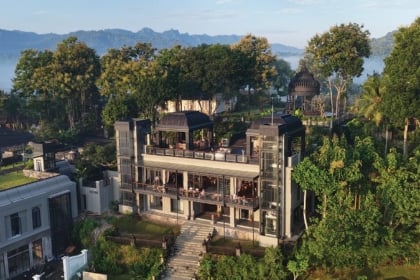 Exterior ariel view of Plataran Borobudur Resort & Spa
