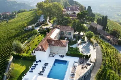 relais san maurizio piedmont exterior aerial view